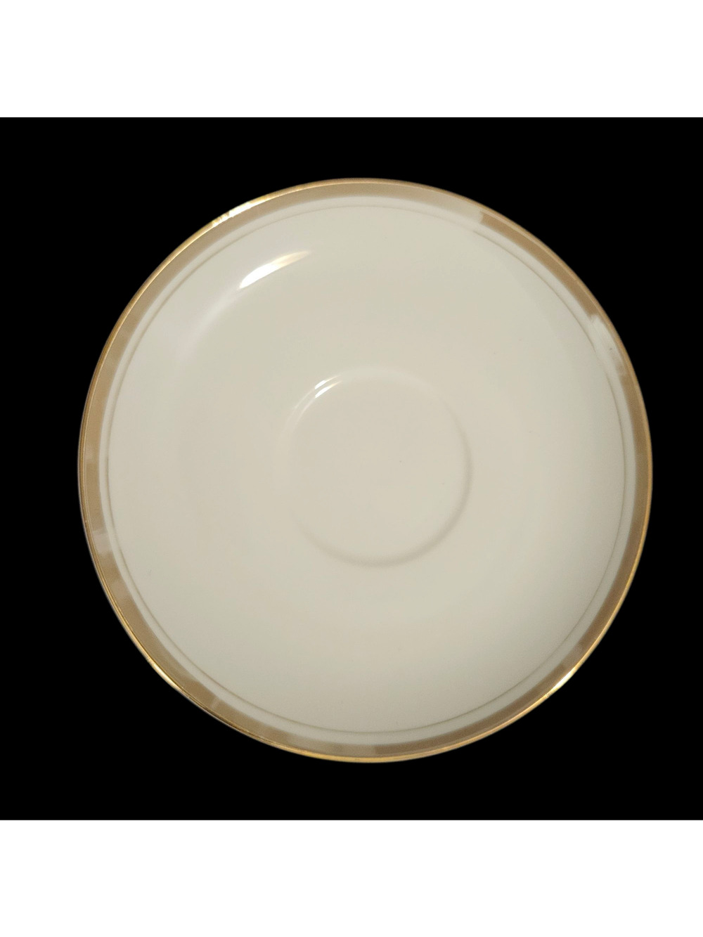 Royalton China Co Japan Gold Trim Saucers Set of 4 White Fine China